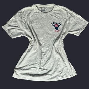 Coors Banquett Rodeo Mens grey Tee Shirt. Size L.